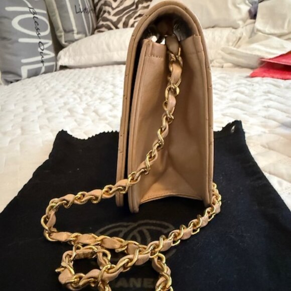CHANEL 24K  CC Classic Vintage Single Flap Bag Timeless Chain Purse - Picture 3 of 7